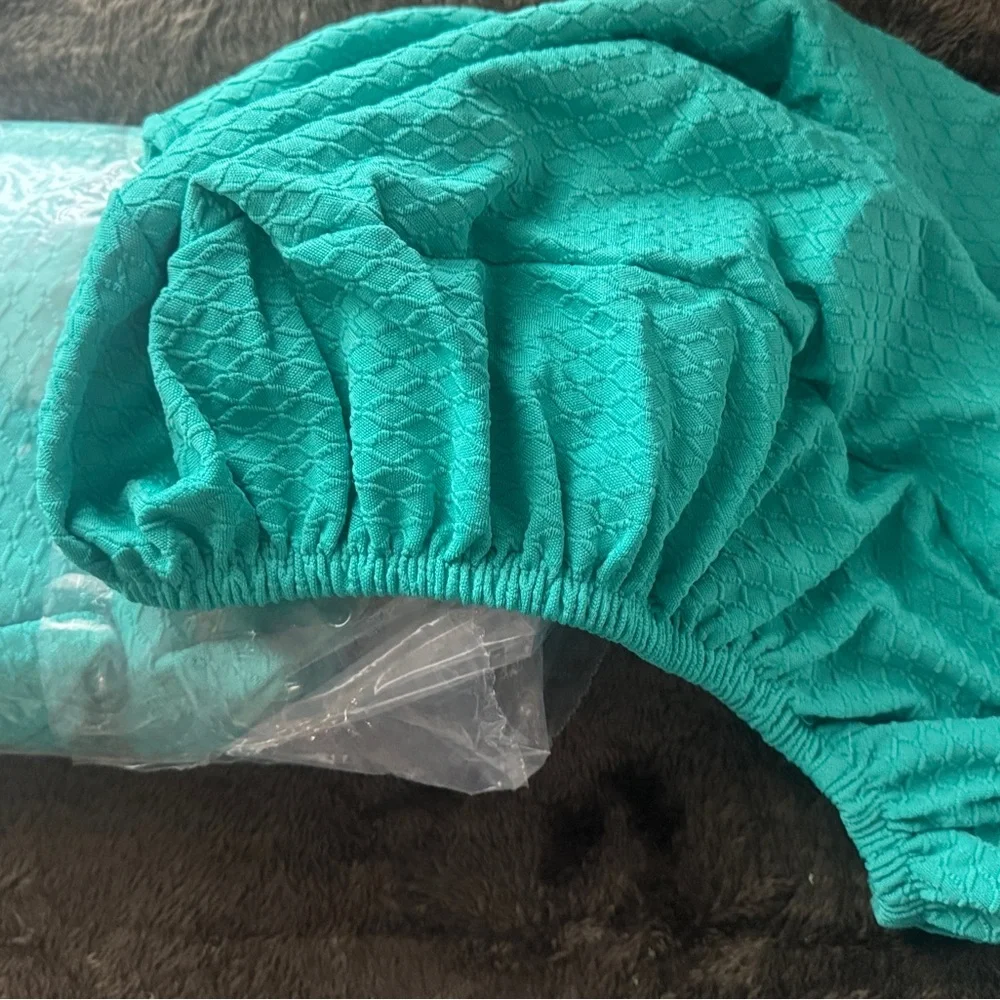 Smiry Set of 6 Teal Chair Covers